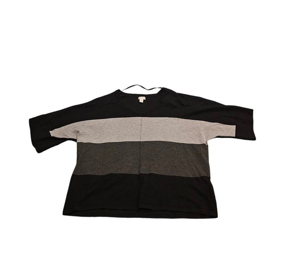Spense Medium Knit Short Sleeve Striped Shirt